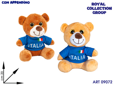 PL2970A 20 PELUCHE ITALIA AZZURRI  CM 20