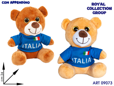 PL2970A 24 PELUCHE ITALIA AZZURRI CM 24