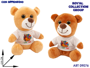PL2970B 24 PELUCHE I LOVE ITALY CM 24