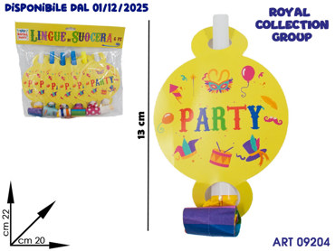 RF 1017 CONFEZIONE 6 LINGUE DI SUOCERA PARTY CM 20