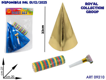RF 20202 CONFEZIONE PARTY CAPPELLO-LINGUA S.-STELLE CM 30