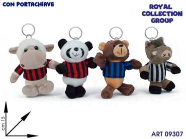 PL3010FS PELUCHE 4 ASS C/PORTACHIAVE CM 15