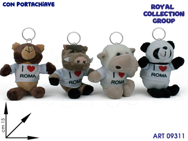 PL3010wS PELUCHE T-SHIRT LOVE ROMA  C/PCHIAVE CM 15