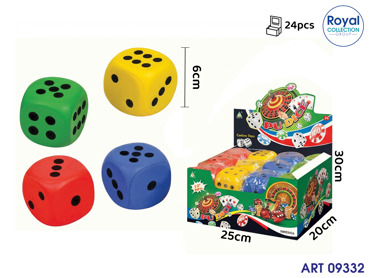 YF345A DADO IN SPUGNA COL ASS CM 6 CM DISPLAY PZ 24