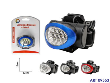 22767 LAMPADA FRONTALE A 10 LED CM 16X12