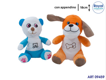 GS9140 GS9150 ORSO / CANE PELUCHE 2 ASS CM 18