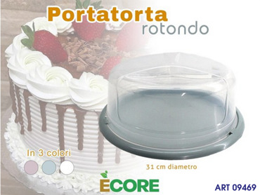 PORTATORTA C/COP TONDO COL ASS CM 30