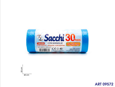30 SACCHI 55X40 PROFUMATO BLU TALCO