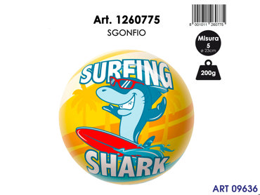 1260775 PALLONE SURFING SHARK 23 CM