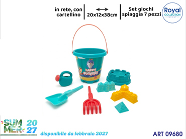 839-3 SECCHIELLO SPIAGGIA C/ACCESS 7 PZ CM 38X20X12