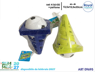 NL-04I  SET 4 BIRILLI + PALLONE CM 20X13.5X13.5