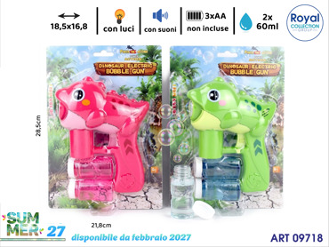 99076 SPARA BOLLE DINO BATTERIA LUCE / SUONI