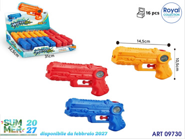 216B PISTOLA ACQUA CM 14.5 DISPLAY 16 PZ COL ASS
