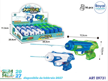 205A PISTOLA ACQUA CM 13 DISPLAY 16 PZ COL ASS
