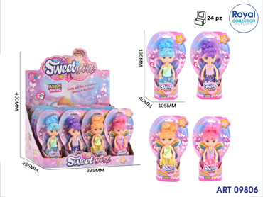 3212211  0044  BAMBOLINA SWEET GIRL CM 19.5X12 DISPLAY 24PZ