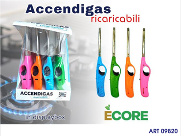 ACCENDIGAS DY B022 CM 26 COL ASS DISPLAY 20 PZ
