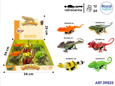3220947 ZYX-209 GIOCO LIZARD  RETROCARICA CM 9 DISPLAY 12PZ