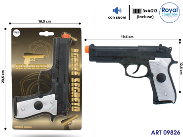 306226 34370 PISTOLA AGENTE SEGRETO C/SUONO CM 24X17