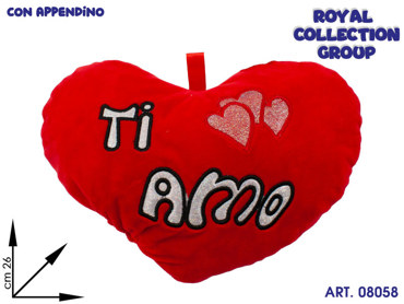 PL2867 2 CUORE ROSSO TI AMO CM 26