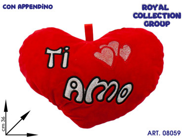 PL2867 3 CUORE ROSSO TI AMO CM 36