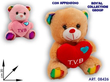 PL2925 2 ORSO PELUCHE TVB 2 COL  CM 20