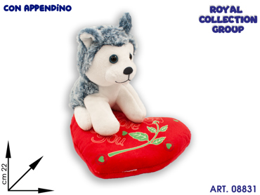 PL2881 HUSKY PELUCHE IN CUORE CM 22