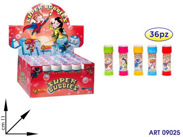 2061034 BOLLE SAPONE 60 ML SUPER BUBBLES DISPLAY 36 PZ