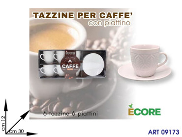 12PZ SET CAFFE' CERAM DEC 1