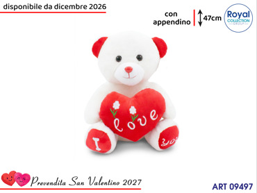 PL3047 4 ORSO PELUCHE I LOVE YOU  CM 47