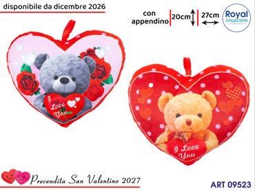 PL3055 2 CUORE ROSSO ORSETTI INNAMORATI  CM 27