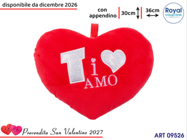 PL3056 3 CUORE ROSSO TI AMO CM 36