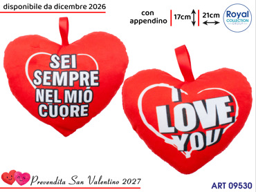 PL3058 3 CUORE PELUCHE INNAMORATI CM 21