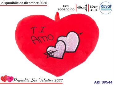 PL2860 4 CUORE PELUCHE TI AMO  CM 60