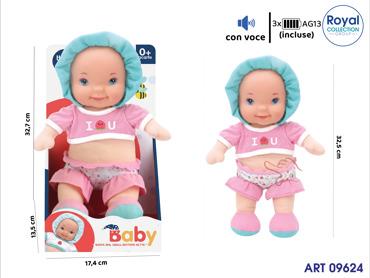 1830-2 BAMBOLOTTO FEMM BABY  DOLL C/VOCE CM 31